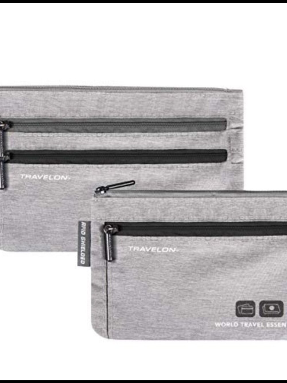 Travelon RFID Passport and Currency Organizer Set Water Resistant Ripstop